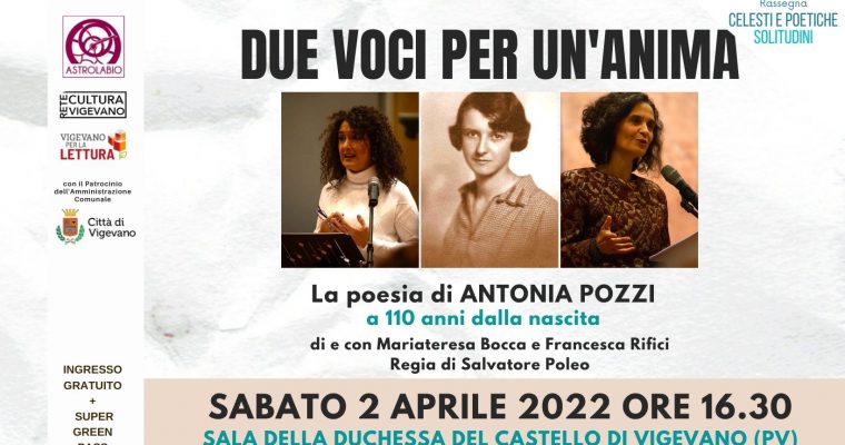 Due voci per un’anima – La poesia di Antonia Pozzi a 110 anni dalla nascita