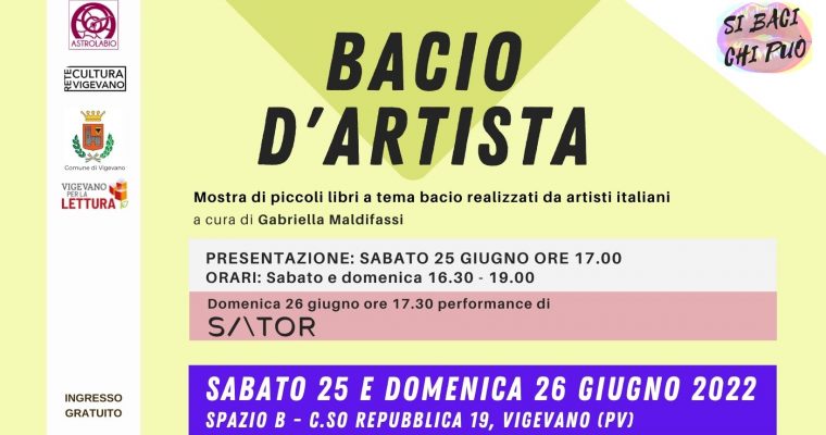 Bacio d’artista – Mostra di piccoli libri d’arte a tema bacio