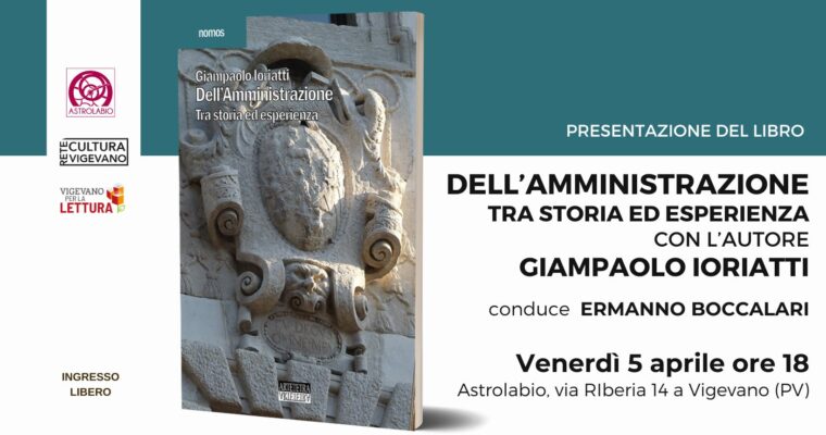 DELL’AMMINISTRAZIONE: Presentazione del libro con l’autore Giampaolo Ioriatti